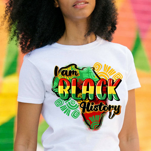 I Am Black History Africa DTF Transfer