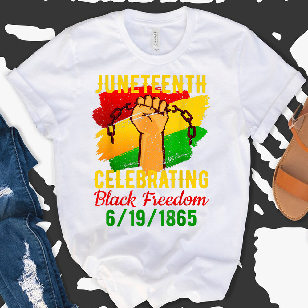 Fist Chain Celebrating Black Freedom DTF Transfer