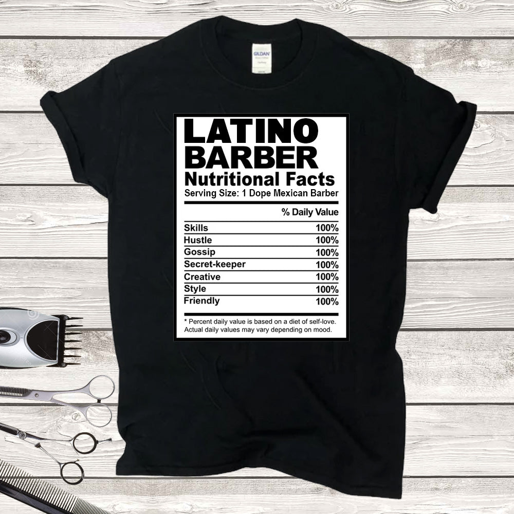 Latino Barber Facts DTF Transfer