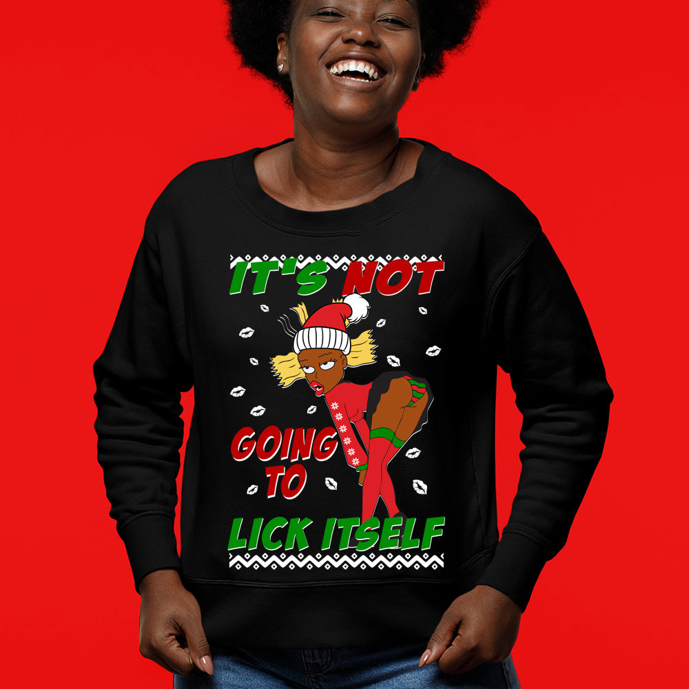 Lick Itself Ugly Xmas Sweater DTF Transfer