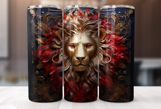 3D Red Lionhead Tumbler PNG/JPG-10