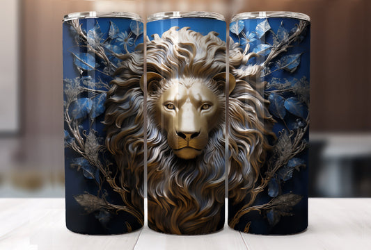 3D Lionhead Tumbler PNG/JPG-3