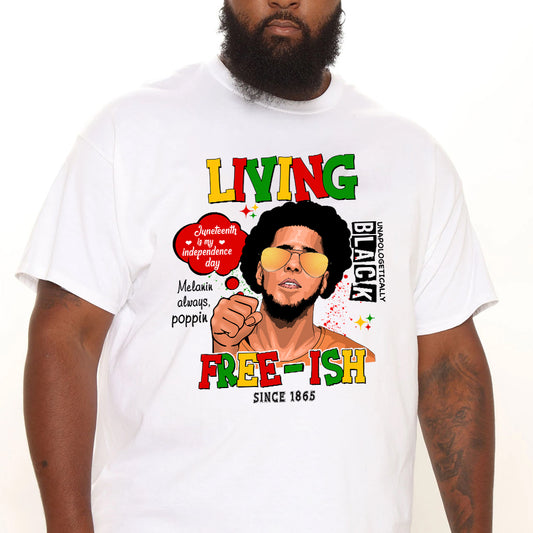 Living Freeish Afro Guy DTF Transfer