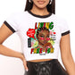 Living Freeish Girl DTF Transfer - cornrows
