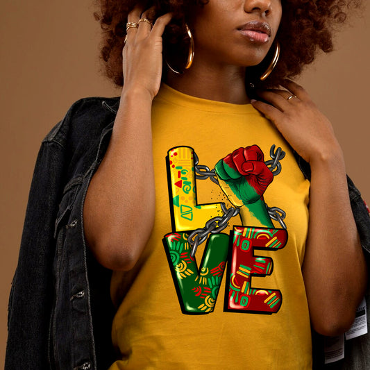 Love Black History Juneteenth DTF Transfer