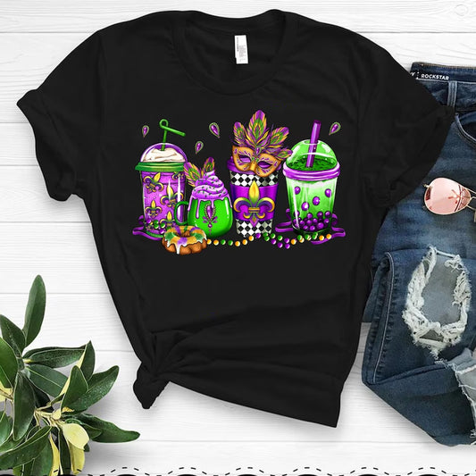 Mardi Gras Drinks DTF Transfer