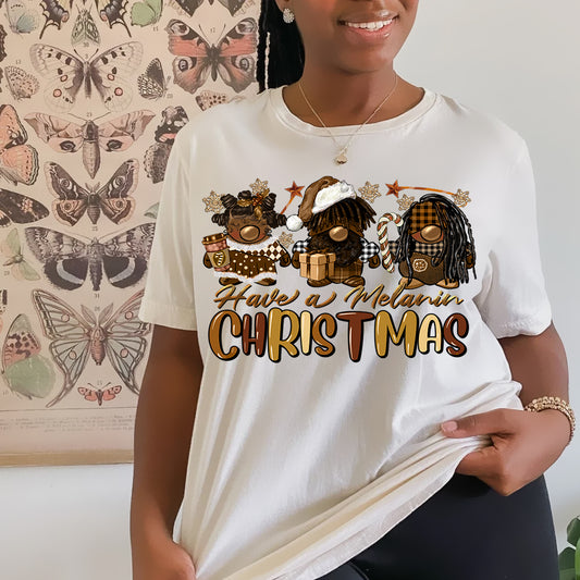 Melanin Christmas Gnomies Sublimation Transfer