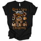 Have a Very Melanin Christmas Gray Messy Bun DTF Transfer