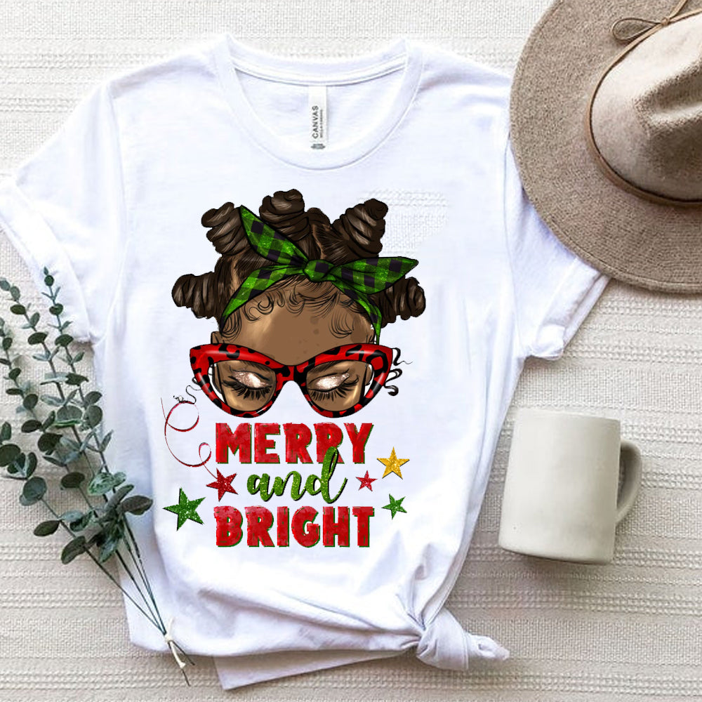 Merry and Bright Bantu Sublimation Transfer