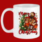Merry Xmas Black Santa Mug Sublimation Transfer