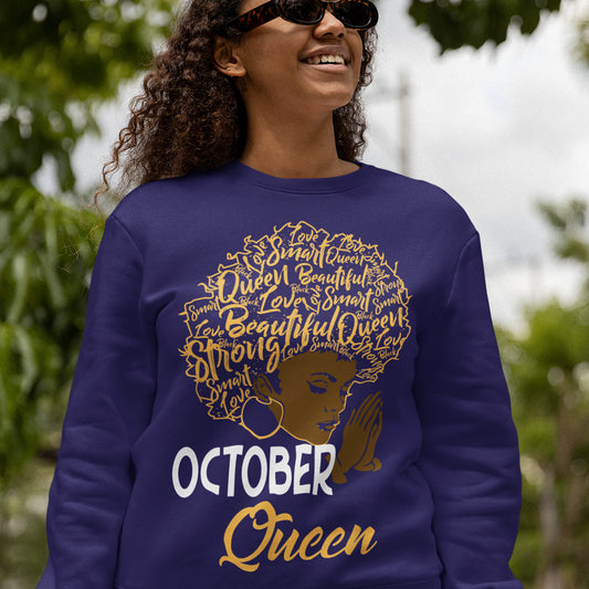 October Queen Praying Hands DTF Transfer