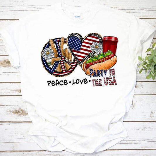Peace Love USA DTF Transfer