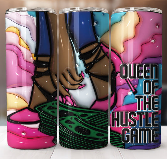 Queen Hustle Game Puff Inflated Tumbler Sublimation Transfer