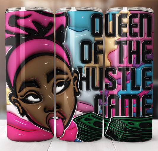 Queen of Hustle Puff Inflated Tumbler Sublimation Transfer