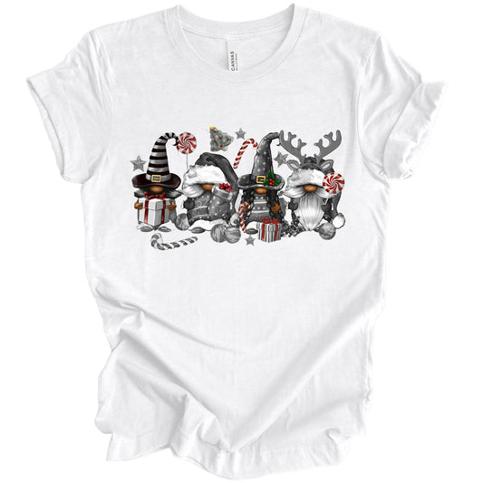 Silver Christmas Gnomies DTF Transfer