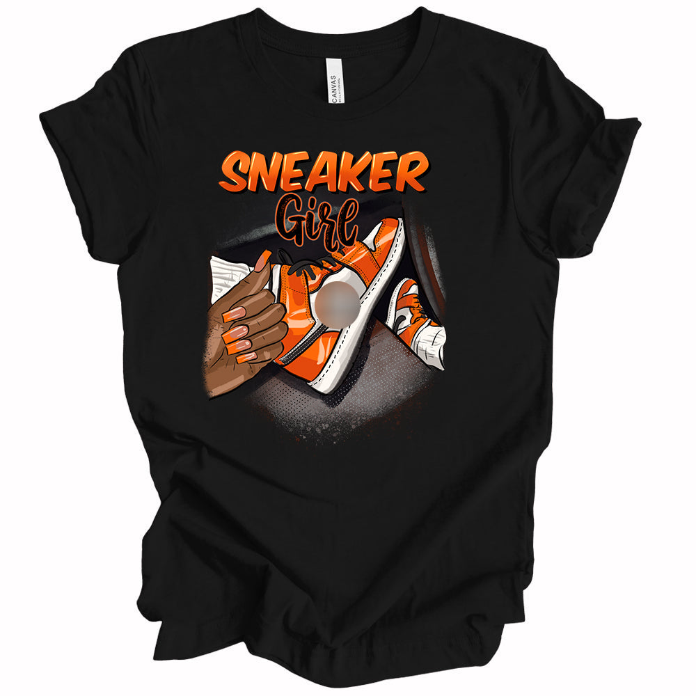 Sneaker Girl DTF Transfer - orange