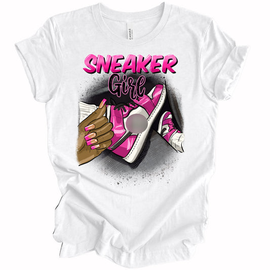 Sneaker Girl DTF Transfer - fuchsia