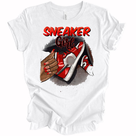 Sneaker Girl DTF Transfer - red