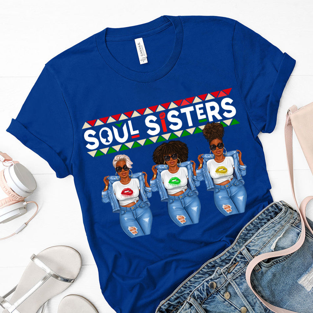 Soul Sisters Denim Girls DTF Transfer - lips