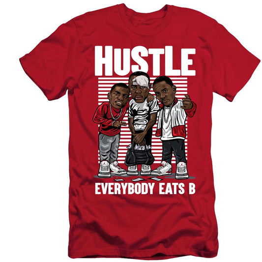 HUSTLE Everybody Eats B DTF Transfer - white