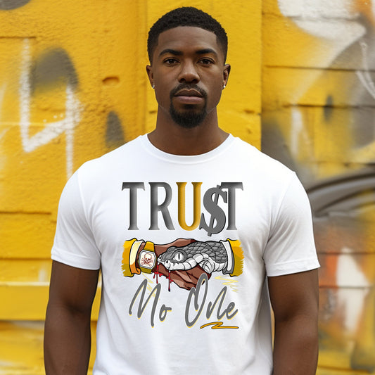Trust No One Light Yellow Sublimation Transfer