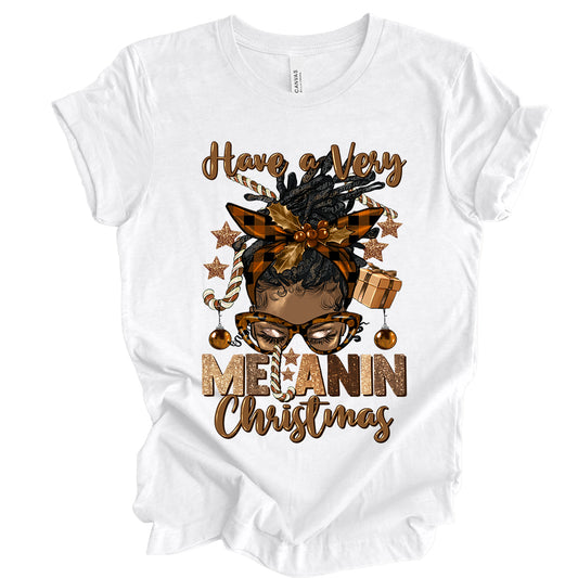 Very Melanin Christmas Black Locs Sublimation Transfer