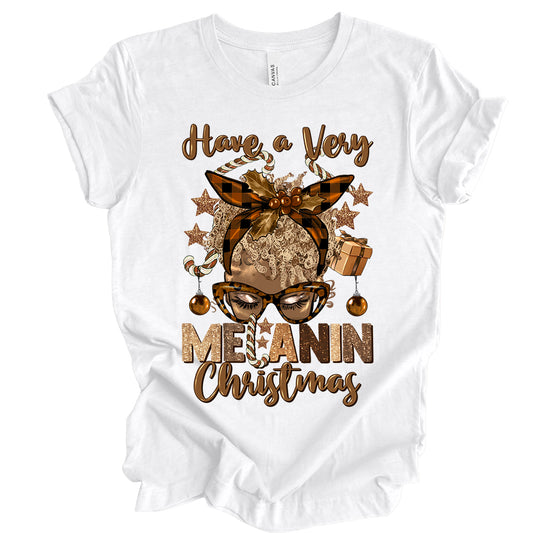 Very Melanin Christmas Curly Sublimation Transfer