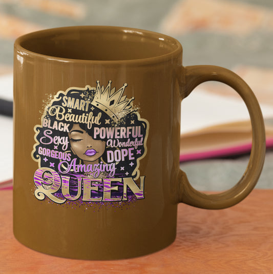 Amazing Queen Purple Mug UV DTF Stickers