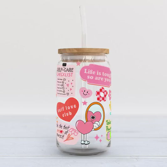 Self Love 16 Oz UV DTF Sticker Wrap