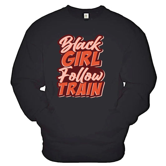 #BlackGirlFollowTrain Words Pocket Sweatshirt