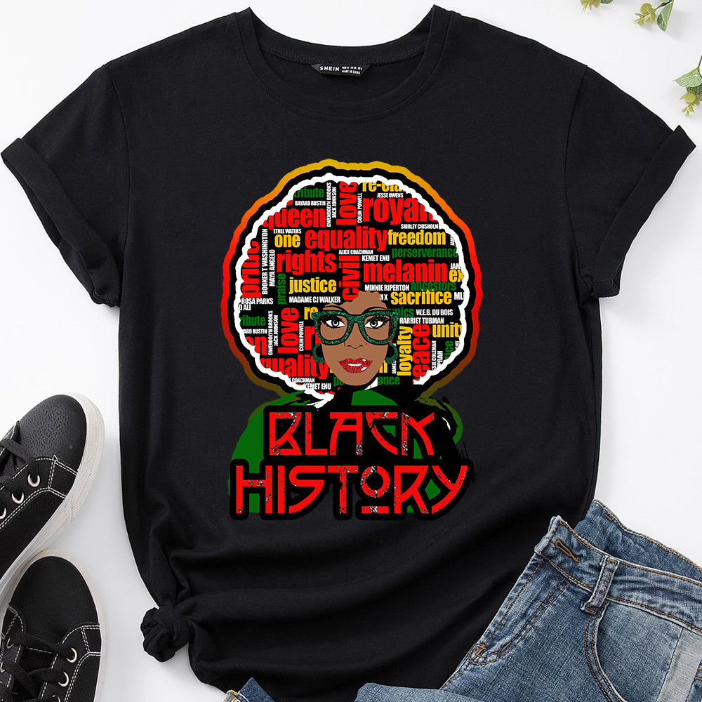 Black History Word Queen DTF Transfer