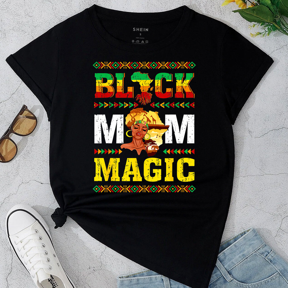 Black Mom Magic Africa Hair DTF Transfer