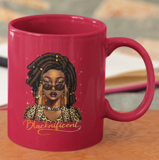 Blacknificent Locs Mug UV DTF Stickers
