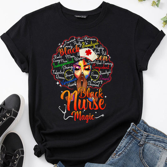 Black Nurse Magic DTF Transfer