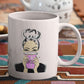 Pink Coffee Boss Afro Bun Mug UV DTF Stickers