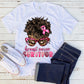 Breast Cancer Survivor Short Curly Sublimation Transfer