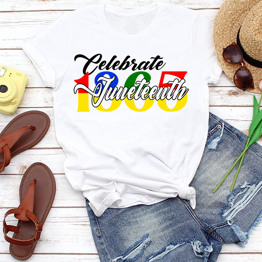 Celebrate Juneteenth DTF Transfer - black