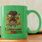 Celebrate Juneteenth Afro Bun Mug UV DTF Stickers