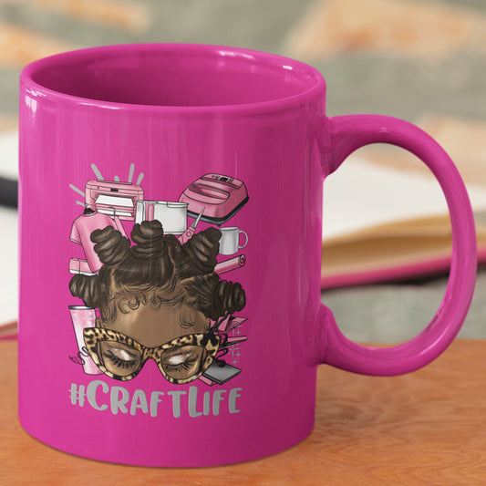 CraftLife Bantu Pink Mug UV DTF Stickers
