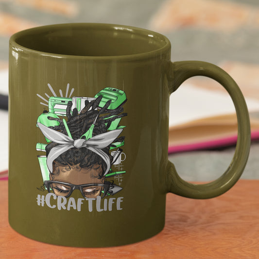 Craftlife Locs Green Mug UV DTF Stickers