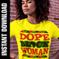 Dope Black Woman PNG SVG