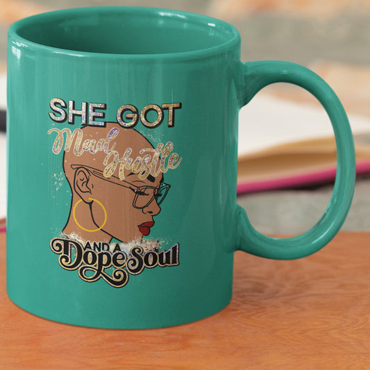 Dope Soul Bald Mug UV DTF Stickers