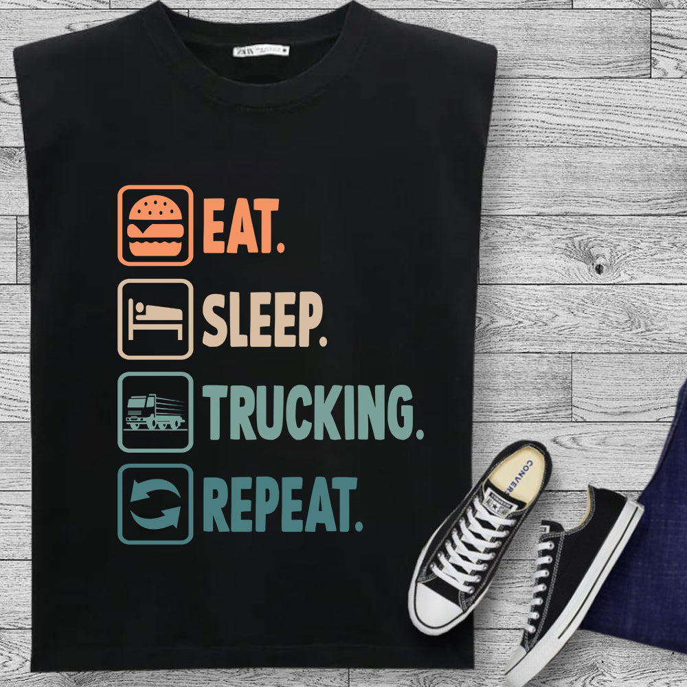 Eat Sleep Trucking DTF Transfer