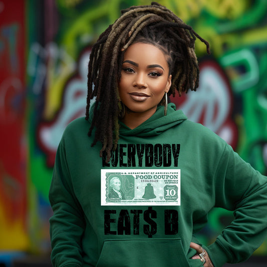 Everybody Eats B DTF Transfer - black