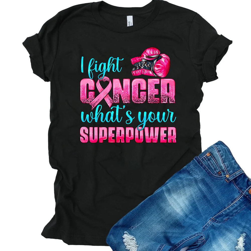 Fight Cancer Superpower DTF Transfer