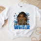 Girl Who Loves Winter Blue Sublimation Transfer