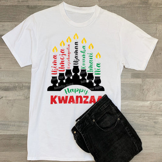 Happy Kwanzaa Candles DTF Transfer