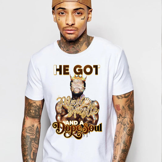 He Got Mad Hustle DTF Transfer - glitter