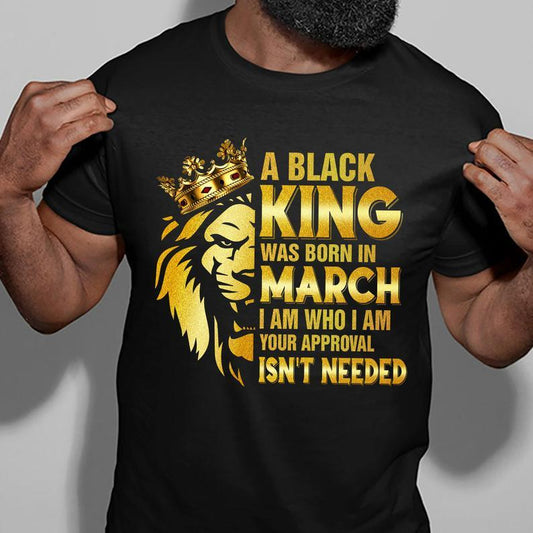 Black King Lion March DTF Transfer