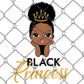 Black Princess DTF Transfer
